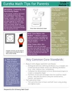 Grade 1 Module 5 Eureka Math Tips for Parents  New Terms and Strategies