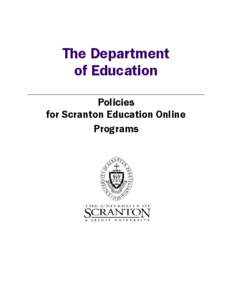 The Department of Education Policies for Scranton Education Online Programs