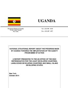 UGANDA Tel : ( – 0110 Permanent Mission of Uganda To the United Nations New York