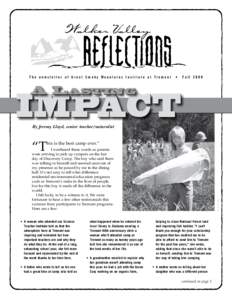 The newsletter of Great Smoky Mountains Institute at Tremont  • Fall 2009