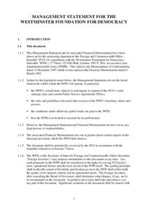 Foreign relations of the United Kingdom / Corporate law / Auditing / Deaf culture / Foreign and Commonwealth Office / Westminster Foundation for Democracy / World Federation of the Deaf / Corporate governance / Internal control / Audit committee