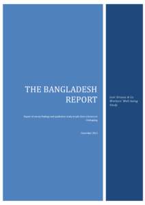 THE BANGLADESH REPORT Levi Strauss & Co. Workers’ Well-being Study