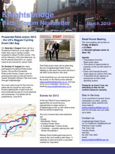 Knightsbridge Retail Forum Newsletter Prudential RideLondonthe UK’s Biggest Cycling Event 3&4 Aug