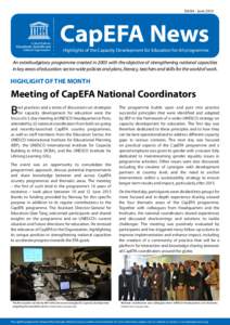 EN/04 - June[removed]CapEFA News Capacity Development for Education for All