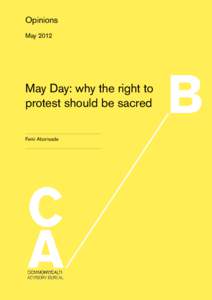 Opinions May 2012 May Day: why the right to protest should be sacred Femi Aborisade