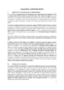 Projet de RGEC – EXPOSÉ DES MOTIFS I. OBJECTIF ET CONTEXTE DE LA PROPOSITION  Le 8 mai 2012, la communication de la Commission sur la modernisation de la politique de l’UE