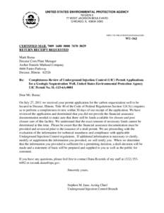 Carbon sequestration / Decatur / Geography of the United States / Code of Federal Regulations / Title 40 of the Code of Federal Regulations / United States Environmental Protection Agency