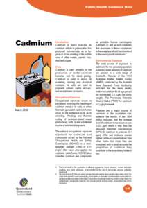 Chemical elements / Post-transition metals / Toxicology / Cadmium poisoning / Zinc / Biomonitoring / Itai-itai disease / Sidestream smoke / Lead / Chemistry / Matter / Cadmium