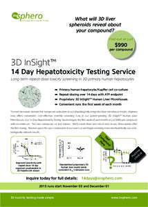 What will 3D liver spheroids reveal about your compound? Find out at just  $990