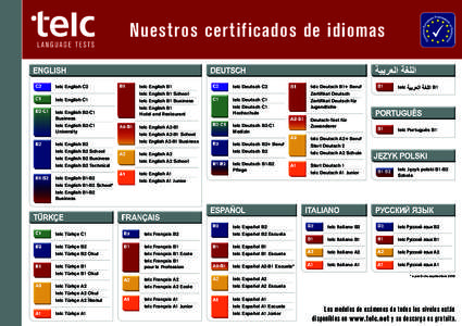 Nuestros certificados de idiomas ENGLISH C2 C1 B2·C1