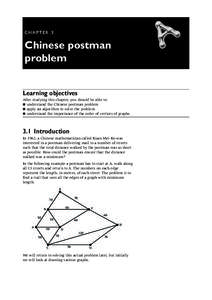 CHAPTER 3  Chinese postman problem  Learning objectives