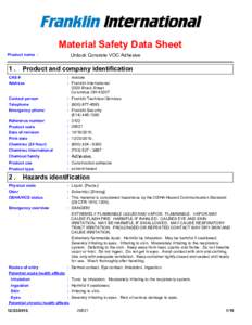 Acetone / Median lethal dose / Dose / Permissible exposure limit / Toxicity / Hexane / Toxicity category rating / HAZMAT Class 6 Toxic and Infectious Substances / Toxicology / Chemistry / Medicine