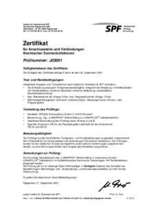 Institut für Solartechnik SPF Hochschule Rapperswil HSR Oberseestr. 10, CH[removed]Rapperswil Tel. +[removed], Fax +[removed]Solartechnik