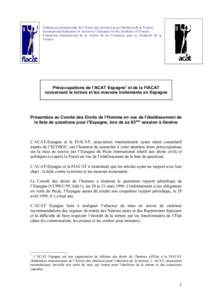 Fédération internationale de l’Action des chrétiens pour l’abolition de la Torture International Federation of Action by Christians for the Abolition of Torture Federación International de la Acción de los Crist