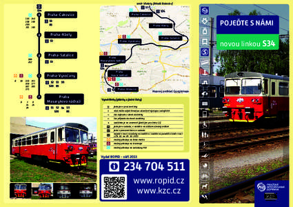 směr Všetaty (Mladá Boleslav) S3 S34 Praha-Čakovice  S34