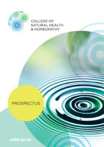 PROSPECTUS  PROFESSIONALISM AND INNOVATION IN NATURAL HEALTH EDUCATION