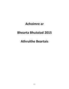 Achoimre ar Bhearta Bhuiséad 2015 Athruithe Beartais A.1