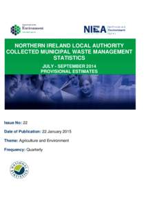 Northern Ireland Local Authority Collected Municipal Waste Management Statistics