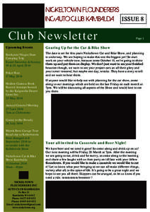 NICKELTOWN FLOUNDERERS INC AUTO CLUB KAMBALDA ISSUE 8  Club Newsletter