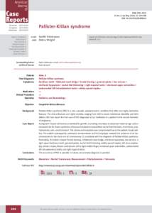 Genetics / Chromosomal abnormalities / Cytogenetics / Pregnancy tests / Pallister–Killian syndrome / Fryns Syndrome / 12P / Tetrasomy / Down syndrome / Health / Syndromes / Medicine