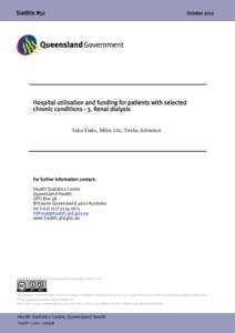 Hospital utilisation and funding for patients with selected chronic conditions - 3. Renal dialysis