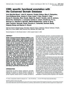Published online 4 November[removed]Nucleic Acids Research, 2009, Vol. 37, Database issue D205–D210