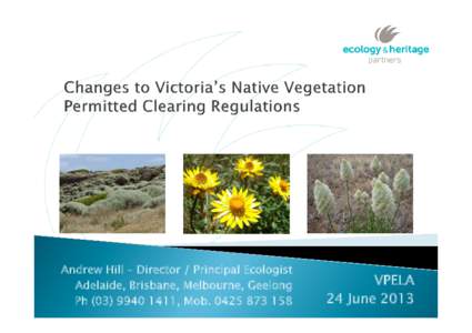 Ecology / Environment / Knowledge / Conservation in Australia / Native Vegetation Management Framework / Environmental science / Biology / Biodiversity