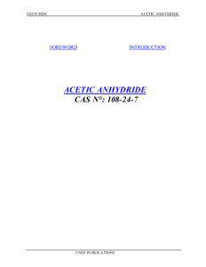 OECD SIDS  ACETIC ANHYDRIDE