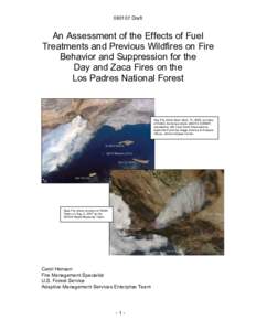 An Assessment of Fuel Treatment Effects on Fire Behavior and Suppression for