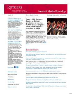 Rutgers Business School News & Media Roundup