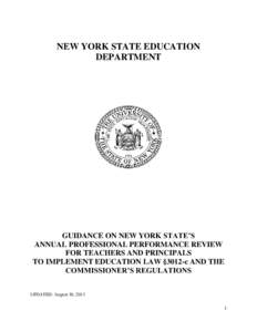 NEW YORK STATE EDUCATION DEPARTMENT