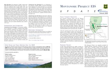 Libby /  Montana / Geography of the United States / Environmental impact statement / Kootenai National Forest / Electric power transmission / Environment / Montana / Impact assessment / Asbestos