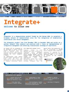 Newsletter 1 Summer[removed]Integrate+ Welcome to issue one  Integrate+ is a demonstration project funded by the German BMEL to establish a