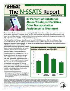 National Survey of Substance Abuse Treatment Services  The N-SSATS Report December 17, 2013