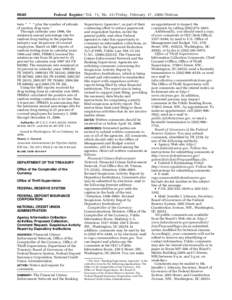 8640  Federal Register / Vol. 71, No[removed]Friday, February 17, [removed]Notices tests * * * plus the number of refusals of random drug tests.’’