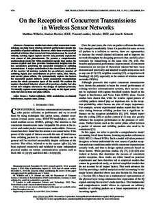 Information / Network performance / Phase-shift keying / Direct-sequence spread spectrum / Transmission Control Protocol / Bit error rate / Network packet / Modulation / IEEE 802.15.4 / Telecommunications engineering / Data transmission / Computing