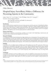 Association for the Advancement of Automotive Medicine / Injury Severity Score / Abbreviated injury scale / Injury prevention / International Statistical Classification of Diseases and Related Health Problems / ICD-10 / Surveillance / Medicine / Health / Traumatology