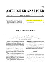 C 1160 B 137 AMTLICHER ANZEIGER T E I L I I D E S H A M B U R G I S C H E N G E S E T Z - U N D V E R O R D N U N G S B L AT T E S H e r a u s g e g e b e n v o n d e r B e h ö rd e f ü r J u s t i z u n d G l e i c h 