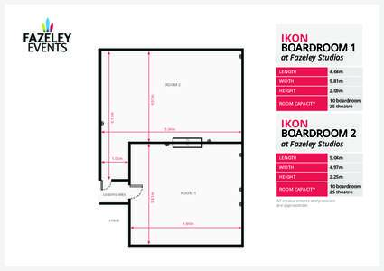 IKON BOARDROOM 1 at Fazeley Studios 6.13m