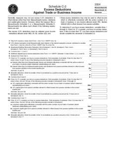 Schedule C-2 Excess Deductions Against Trade or Business Income Generally, taxpayers may not use excess 5.3% deductions to offset interest (other than from Massachusetts banks), dividends and capital gains income. Howeve