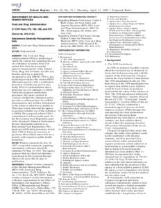 [removed]Federal Register / Vol. 62, No[removed]Thursday, April 17, [removed]Proposed Rules DEPARTMENT OF HEALTH AND HUMAN SERVICES