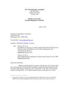 Financial services / 76th United States Congress / Collective investment schemes / Funds / Investment Advisers Act / Financial adviser / Venture capital / Investment Company Act / Dodd–Frank Wall Street Reform and Consumer Protection Act / Financial economics / Investment / Finance