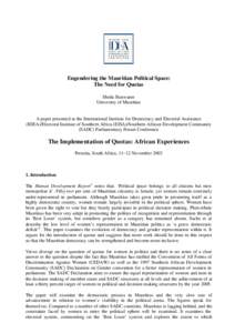 Politics of Mauritius / Women in government / Paul Bérenger / Constituencies of Mauritius / Anerood Jugnauth / Mauritius / Volcanism / Prime Ministers of Mauritius