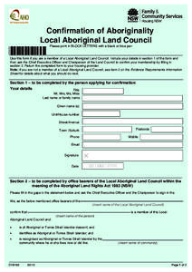 DH0162-Copnfirmation of Aboriginality Local Aboriginal Land Council