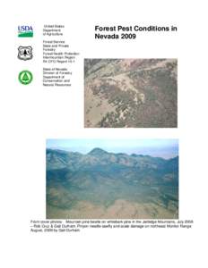 United States Department of Agriculture Forest Pest Conditions in Nevada 2009