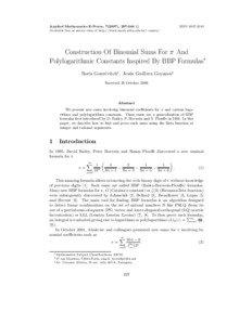 Applied Mathematics E-Notes, 7(2007), [removed]c Available free at mirror sites of http://www.math.nthu.edu.tw/∼amen/