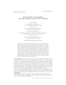 Inverse Problems and Imaging  doi:ipiVolume 3, No. 4, 2009, 599–624
