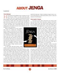 ABOUT JENGA by Leslie Scott The Dream  H