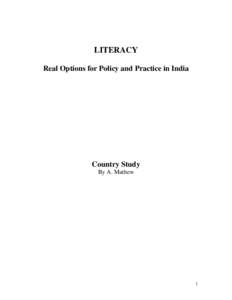 Knowledge / Literacy in India / National Literacy Mission Programme / Education in India / Functional illiteracy / Education For All / Virginia Literacy Foundation / Literacy / Linguistics / Human behavior