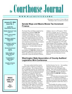 the  Courthouse Journal W W W.W A C O U N T I E S.O R G Washington Association of County Officials Washington State Association of Counties